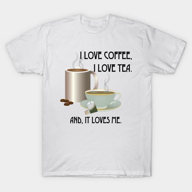 Coffee and Tea T-Shirt by Spirit-Dragon